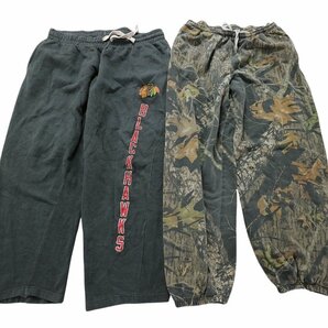 古着卸 まとめ売り スウェット パンツ 8枚セット (メンズ XL /2XL ) 無地 カラーMIX ロゴプリント 柄パンツ MS7462 1円スタートの画像4