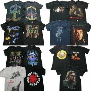 古着卸 まとめ売り 音楽・バンド 半袖Tシャツ 15枚セット (メンズ XS /S ) レッチリ ジャスティンビーバー MS6949 1円スタート