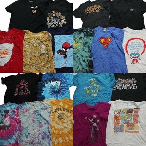 古着卸 まとめ売り カラーmix プリント 半袖Tシャツ 20枚セット (メンズ S ) キャラクター アニメ アメコミ タイダイ MS6464 1円スタート