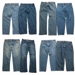 古着卸 まとめ売り カーハート デニム パンツ 8枚セット (メンズ 40 /42 /44 /41 ) インディゴ ブルーデニム MS4706 1円スタート