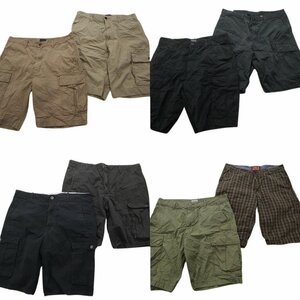 古着卸 まとめ売り リーバイス ショートパンツ 8枚セット (メンズ 34 /36 ) カラー系 チェック 柄パンツ MS4019 1円スタート