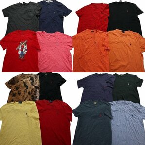 古着卸 まとめ売り ラルフローレン 半袖Tシャツ 16枚セット (メンズ M ) カラー ブランドロゴ ハーフボタン MS5720 1円スタートの画像1