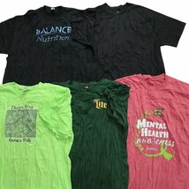 古着卸 まとめ売り カラーmix プリント 半袖Tシャツ 20枚セット (メンズ 2XL ) 英字ロゴ 無地 カレッジ風 MS8609 1円スタート_画像3