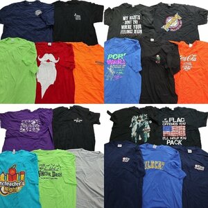 古着卸 まとめ売り カラーmix プリント 半袖Tシャツ 20枚セット (メンズ XL ) ワンポイント カレッジ風 企業 MS84981円スタート