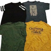 古着卸 まとめ売り カラーmix プリント 半袖Tシャツ 18枚セット (メンズ S /M /L /XL ) カラーMIX レッド ブラック MS8814 1円スタート_画像4