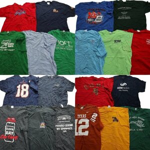 古着卸 まとめ売り カラーmix プリント 半袖Tシャツ 20枚セット (メンズ 2XL ) 無地 ナイキ プロチーム ニモ MS8578 1円スタート