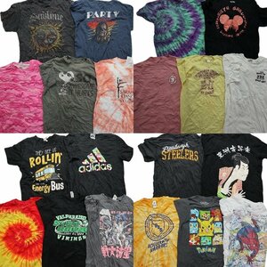 古着卸 まとめ売り カラーMix プリント 半袖Tシャツ 20枚セット (メンズ M /L ) アニメ キャラクター ポケモン MS6671 1円スタート