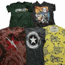 古着卸 まとめ売り カラーMix プリント 半袖Tシャツ 20枚セット (メンズ S ) キャラクター タイダイ カレッジ アニメ MS65571円スタート_画像4