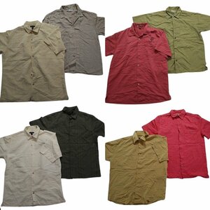 古着卸 まとめ売り 無地系 半袖シャツ 8枚セット (メンズ S /M /L ) 赤 黄色 白 ベージュ MS7894 1円スタート