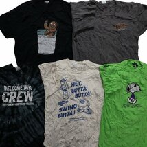 古着卸 まとめ売り カラーMix プリント 半袖Tシャツ 20枚セット (メンズ L ) アニメ キャラクター タイダイ 大判 MS6703 1円スタート_画像3