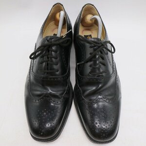 STACY ADAMS внутри перо тип wing chip натуральная кожа кожа обувь кожа обувь формальный черный ( мужской 9M ≒ 27cm ) KA0464 1 иен старт 