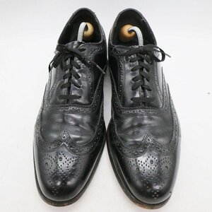 80年代 FLORSHEIM フローシャイム 内羽根式 ウィングチップ 本革 革靴 レザーシューズ ( メンズ 9 D ≒ 27cm ) KA0479 1円スタート