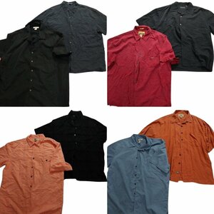  old clothes . set sale plain series short sleeves shirt 8 pieces set ( men's XL /2XL ) colorful casual box MS8486 1 jpy start 