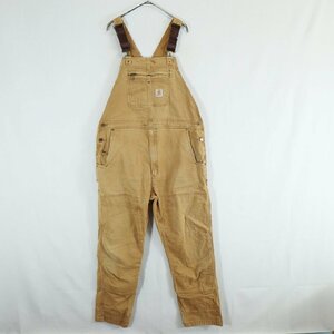 SALE///// Carhartt カーハート ダック地 オーバーオール ワークウェア 作業着 日曜大工 ブラウン ( メンズ 42×30 ) N3172