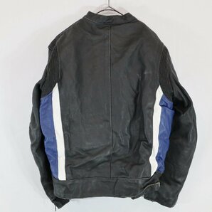 GENUIN RETHER レーシングジャケット バイク ツーリング モーターサイクル 走行用 バイカ- 黒×青 ( メンズ 3XL ) M7773 1円スタートの画像2