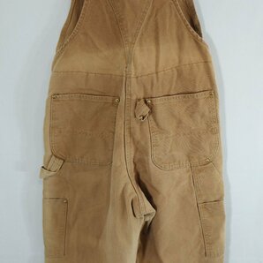 80年代 USA製 Carhartt カーハート オーバーオール ワークウェア 作業着 ダック生地 ブラウン ( メンズ 32×30 ) M6417 1円スタートの画像6