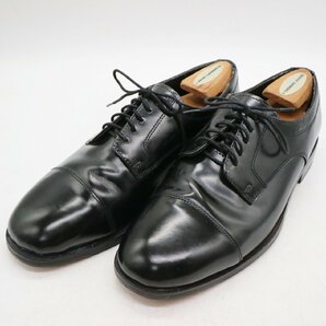 NUNN BUSH 外羽根式 ストレートチップ 本革 革靴 レザーシューズ フォーマル ブラック ( メンズ 9 1/2M ≒ 27.5cm ) KA0448 1円スタートの画像2