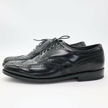 FLORSHEIM 内羽根式 ウィングチップ 本革 レザー 革靴 レザーシューズ フォーマル ブラック ( メンズ 7 3E ≒ 24cm ) KA0071 1円スタート_画像3