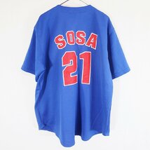 TRUE FAN MLB シカゴ・カブス 半袖 ゲームシャツ プロチーム 野球 ベースボール スポーツ ブルー ( メンズ L ) N2867 1円スタート_画像2