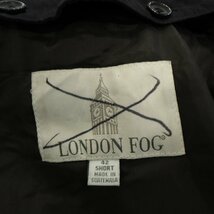 LONDON FOG ステンカラーコート フォーマル 通勤 通学 スーツ ウィンターウェア 黒 ( メンズ 42-S ) 中古 古着 M6410 1円スタート_画像10