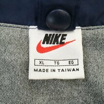 90s NIKE ナイキ ベンチコート ナイロンジャケット スポーツ ブルゾン 大きいサイズ ネイビー ( メンズ XL ) N2129 1円スタート_画像8