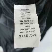 LAUREN ローレン ステンカラーコート フォーマル スーツ ビジネス 通勤 ミドル丈 比翼ボタン 黒 ( メンズ 52L ) M7975 1円スタート_画像8