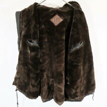 90s PERRY ELLIS ペリーエリス Thinsulate 裏地ボア ジップ ジャケット ストリート アウター ブラック ( メンズ M ) N1407 1円スタート_画像3