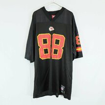 Reebok リーボック NFL カンザスシティ・チーフス ゲームシャツ プロチーム アメフト ブラック ( メンズ XL ) N3002 1円スタート_画像1