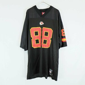 Reebok リーボック NFL カンザスシティ・チーフス ゲームシャツ プロチーム アメフト ブラック ( メンズ XL ) N3002 1円スタート