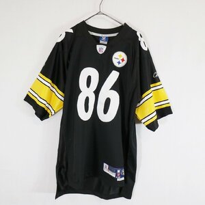 Reebok リーボック NFL ピッツバーグスティーラーズ 半袖 ゲームシャツ プロチーム アメフト ブラック ( メンズ M ) N2818 1円スタート