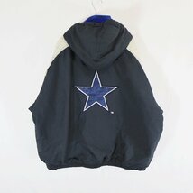 STARTER 中綿ナイロンジャケット NFL カウボーイズ 裏地キルティング ブルー ( メンズ XXL ) N4568 1円スタート_画像2