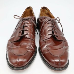 COLE HAAN 外羽根式 Uチップ 本革 レザー 革靴 レザーシューズ 通勤 ブラウン ( メンズ 9 1/2 D ≒ 27.5cm ) KA0106 1円スタート