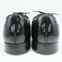 USA製 Johnston&Murphy 内羽根式 ウィングチップ 革靴 レザーシューズ ブラック ( メンズ 9 1/2 E ≒ 27.5cm ) KA0169 1円スタート_画像4