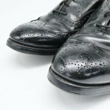 USA製 Johnston&Murphy 内羽根式 ウィングチップ 革靴 レザーシューズ ブラック ( メンズ 9 1/2 E ≒ 27.5cm ) KA0169 1円スタート_画像6