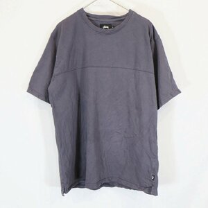 STUSSY стерео u-si- короткий рукав принт футболка скейтборд Street темно-синий ( мужской XL ) N3582 1 иен старт 