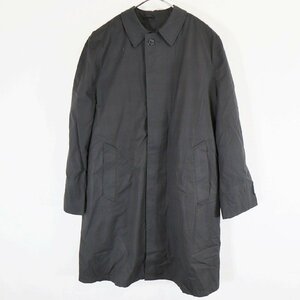60-70s TOWN CRAFT バルマカーン コート ステンカラー フォーマル チェック柄 ブラック ( メンズ Mサイズ相当 ) N3532 1円スタート