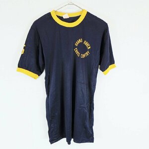 70s USA製 RUSSELL ATHLETIC メッシュ リンガーTシャツ スポーツ ネイビー ( メンズ M ) N3036 1円スタート