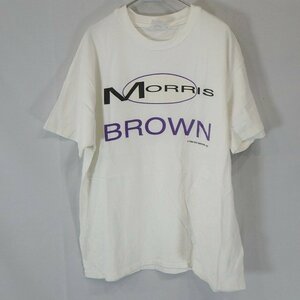 90s モリスブラウン大学 半袖 プリントTシャツ 英文字 カレッジ 大きいサイズ ホワイト ( メンズ XL ) M9994 1円スタート