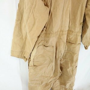 70s USA製 Carhartt カーハート オールインワン ワークウェア ダック生地 作業着 日曜大工 キャメル ( メンズ 48R ) M9531 1円スタートの画像4