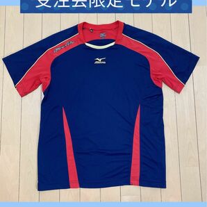 【受注会限定モデル】 ミズノプロ　Tシャツ（Mサイズ／ネイビー×レッド）