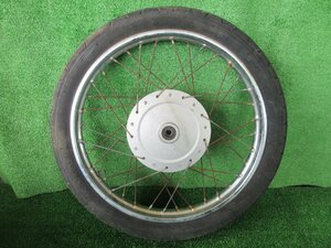 ジャンク ホンダ スーパーカブ90 DX HA02 フロントホイール DID J17X1.40　※ ドラムブレーキ欠品　　24.4.27.Y.6-KZ洗場前　22120085