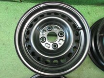 TOPY製 黒 スチール 鉄 ホイール 14インチ 14x4.5J PCD100 +？ 4H 4本　ムーヴ タント等　　2024.3.22.O.12-1F　24030427_画像6