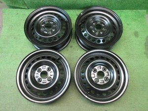 TOPY製 黒 スチール 鉄 ホイール 14インチ 14x4.5J PCD100 +？ 4H 4本　ムーヴ タント等　　2024.3.22.O.12-1F　24030427