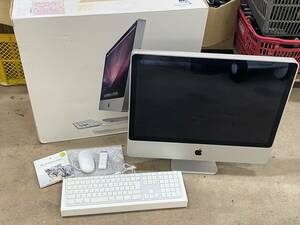 M-6132 【同梱不可】980円～ 現状品　Apple/アップル　iMacセット　A1225　24インチ　デスクトップ/キーボード/マウス　パソコン　通話OK