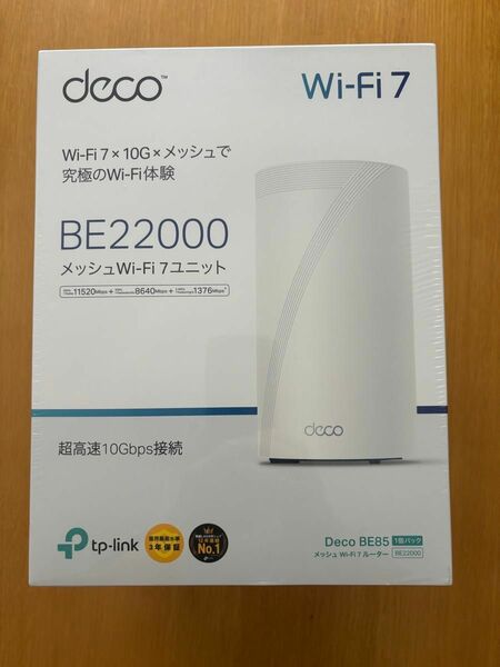 BE22000 トライバンドメッシュWi-Fi 7ルーター DECO BE85 (1-PACK)