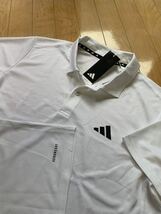 ★BIGサイズ！【新品】【2XL】送料185円！adidas(アディダス)「AEROREADY」/吸汗速乾！半袖シャツ/WHT★_画像2