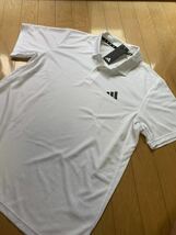 ★【新品】【XL】送料185円！adidas(アディダス)「AEROREADY」/吸汗速乾！半袖シャツ/WHT★_画像3