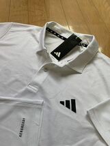 ★BIGサイズ！【新品】【2XL】送料185円！adidas(アディダス)「AEROREADY」/吸汗速乾！半袖シャツ/WHT★_画像1