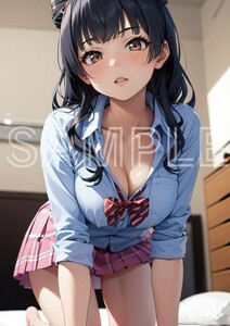 J3374 アイドルマスターシャイニーカラーズ 黛冬優子 シャニマス A4 同人 イラスト 美少女 美女 下着 コスプレ ポスター エロ