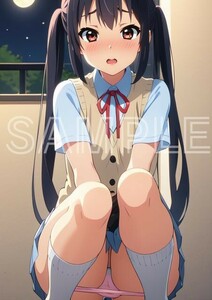 J3717 中野梓 けいおん！ A4 同人 イラスト 巨乳 美少女 美女 下着 水着 コスプレ Anime アニメ ポスター セクシー エロ acg